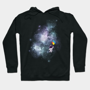 Astronaut holding balloons Hoodie